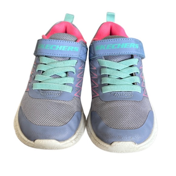 Skechers Kids' Lavender and Aqua Sneakers - Picture 3 of 6